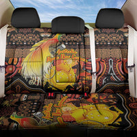 Australia and Papua New Guinea Together Back Car Seat Cover Kangaroo Aboriginal Art and Bird-of-paradise Oro Tribal Motifs - Polynesian Pride