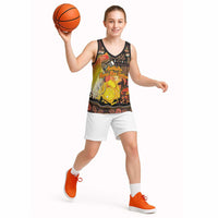 Personalized Australia and Papua New Guinea Together Basketball Jersey Kangaroo Aboriginal Art and Bird-of-paradise Oro Tribal Motifs - Polynesian Pride