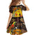 Personalized Australia and Papua New Guinea Together Family Matching Off Shoulder Maxi Dress and Hawaiian Shirt Kangaroo Aboriginal Art and Bird-of-paradise Oro Tribal Motifs - Polynesian Pride