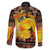 Personalized Australia and Papua New Guinea Together Family Matching Off Shoulder Maxi Dress and Hawaiian Shirt Kangaroo Aboriginal Art and Bird-of-paradise Oro Tribal Motifs - Polynesian Pride