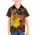 Personalized Australia and Papua New Guinea Together Family Matching Summer Maxi Dress and Hawaiian Shirt Kangaroo Aboriginal Art and Bird-of-paradise Oro Tribal Motifs - Polynesian Pride