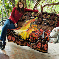 Australia and Papua New Guinea Together Quilt Kangaroo Aboriginal Art and Bird-of-paradise Oro Tribal Motifs - Polynesian Pride