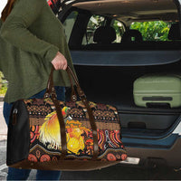 Australia and Papua New Guinea Together Travel Bag Kangaroo Aboriginal Art and Bird-of-paradise Oro Tribal Motifs - Polynesian Pride