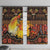 Australia and Papua New Guinea Together Window Curtain Kangaroo Aboriginal Art and Bird-of-paradise Oro Tribal Motifs - Polynesian Pride