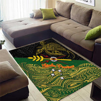 Chimpu Province Papua New Guinea Area Rug Bird-of-paradise Art Tattoo and Melanesian Motifs - Polynesian Pride