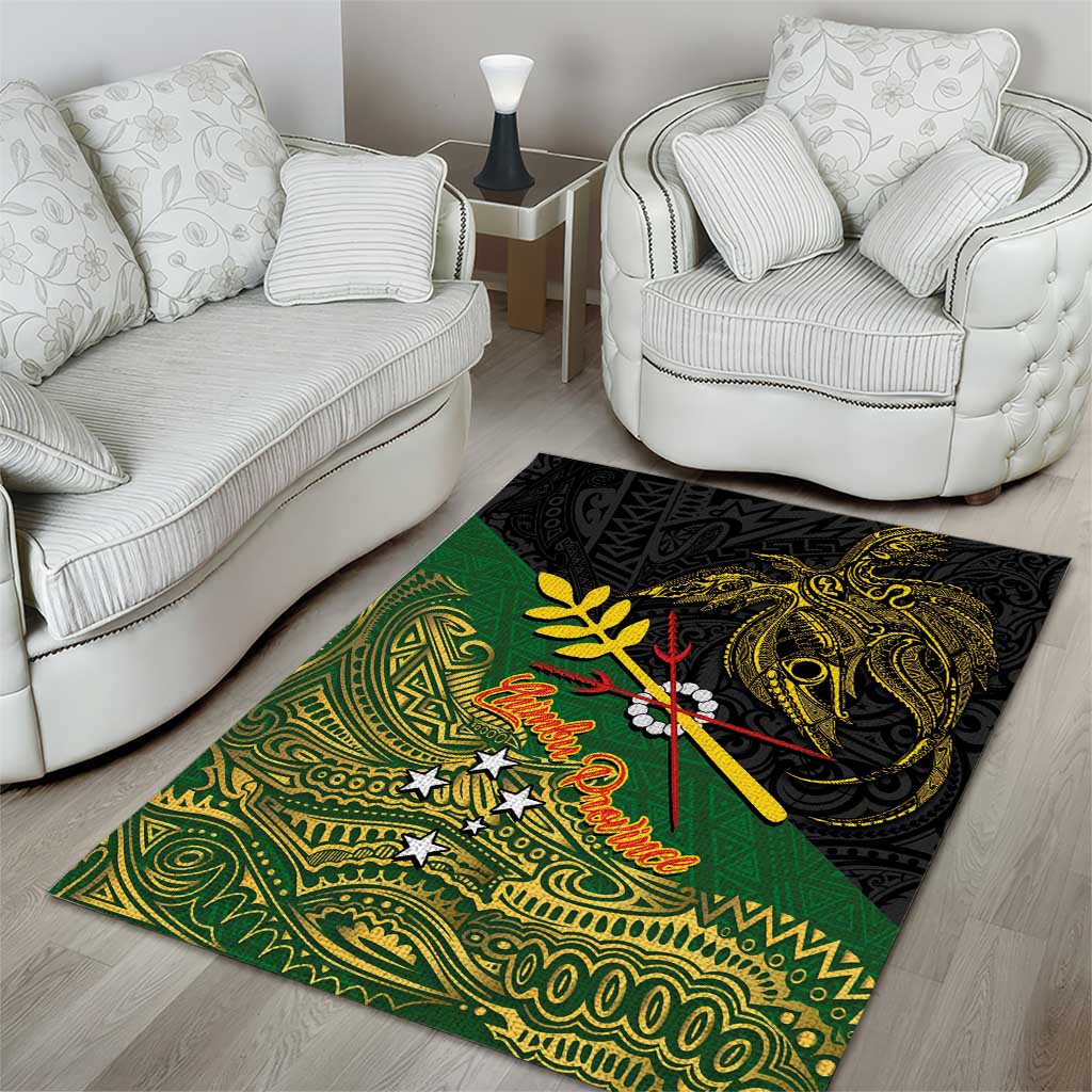 Chimpu Province Papua New Guinea Area Rug Bird-of-paradise Art Tattoo and Melanesian Motifs - Polynesian Pride