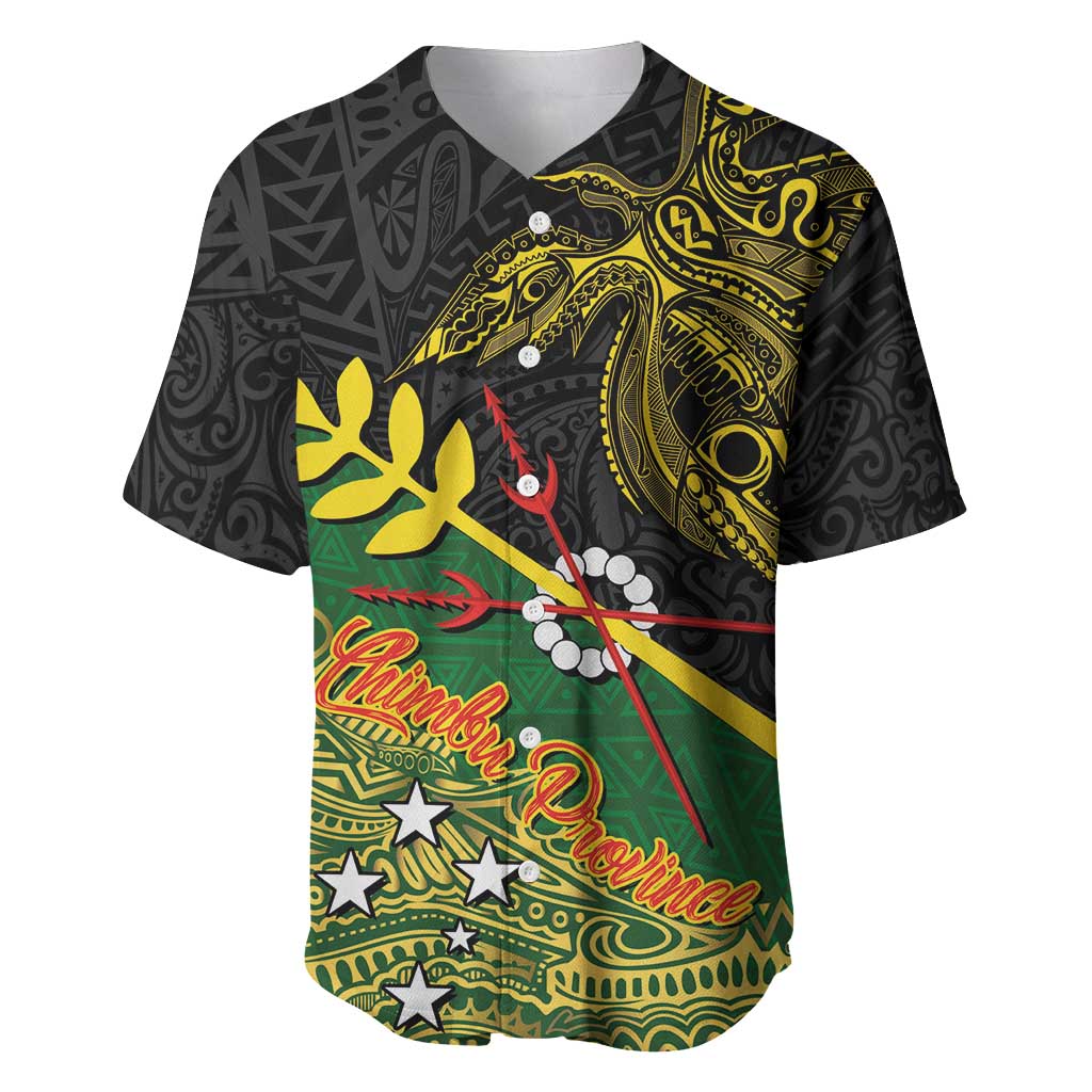 Personalized Chimpu Province Papua New Guinea Baseball Jersey Bird-of-paradise Art Tattoo and Melanesian Motifs - Polynesian Pride