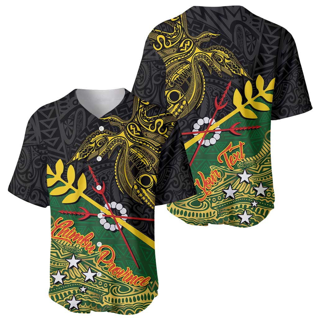 Personalized Chimpu Province Papua New Guinea Baseball Jersey Bird-of-paradise Art Tattoo and Melanesian Motifs - Polynesian Pride