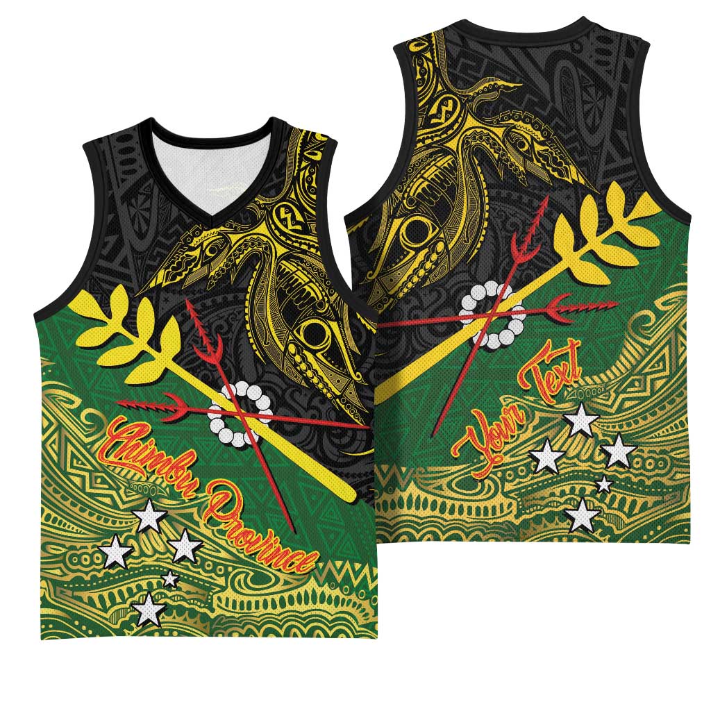 Personalized Chimpu Province Papua New Guinea Basketball Jersey Bird-of-paradise Art Tattoo and Melanesian Motifs - Polynesian Pride