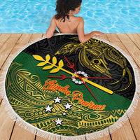 Chimpu Province Papua New Guinea Beach Blanket Bird-of-paradise Art Tattoo and Melanesian Motifs - Polynesian Pride