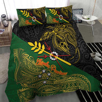 Chimpu Province Papua New Guinea Bedding Set Bird-of-paradise Art Tattoo and Melanesian Motifs - Polynesian Pride