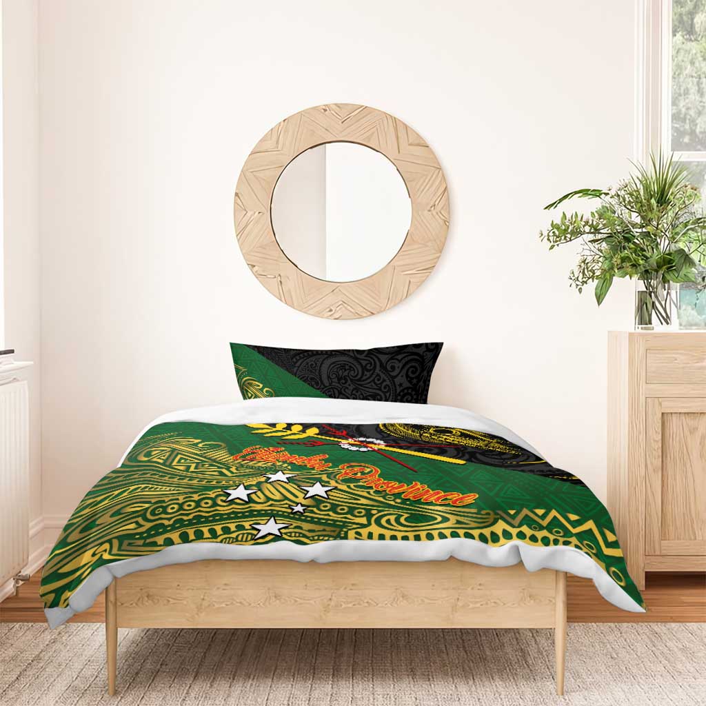 Chimpu Province Papua New Guinea Bedding Set Bird-of-paradise Art Tattoo and Melanesian Motifs - Polynesian Pride