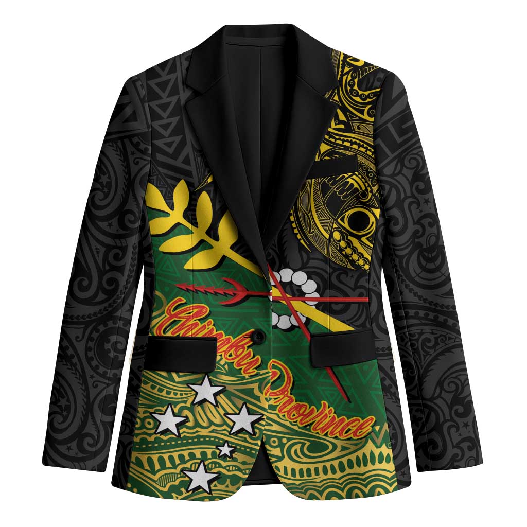 Personalized Chimpu Province Papua New Guinea Blazer Bird-of-paradise Art Tattoo and Melanesian Motifs - Polynesian Pride