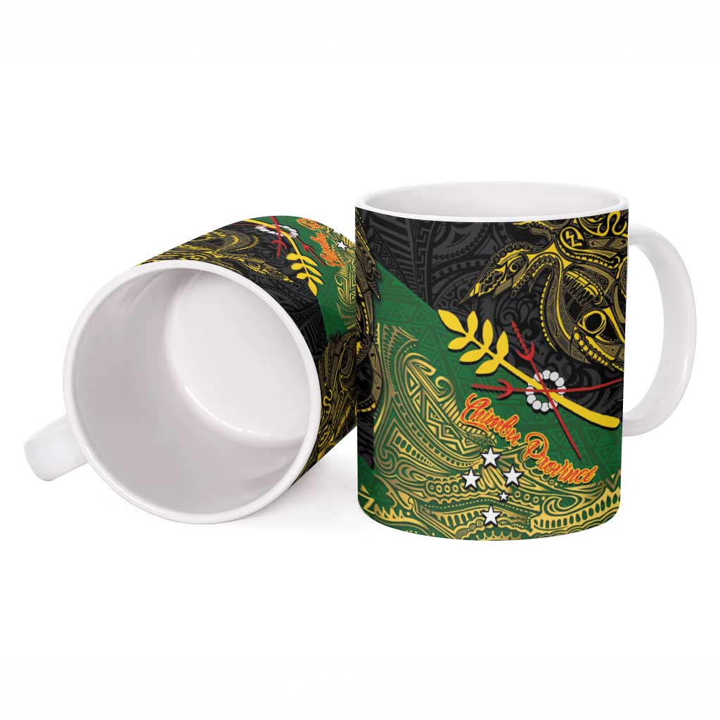 Chimpu Province Papua New Guinea Ceramic Mug Bird-of-paradise Art Tattoo and Melanesian Motifs - Polynesian Pride