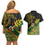 Personalized Chimpu Province Papua New Guinea Couples Matching Off Shoulder Short Dress and Hawaiian Shirt Bird-of-paradise Art Tattoo and Melanesian Motifs - Polynesian Pride