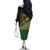Personalized Chimpu Province Papua New Guinea Family Matching Off The Shoulder Long Sleeve Dress and Hawaiian Shirt Bird-of-paradise Art Tattoo and Melanesian Motifs - Polynesian Pride