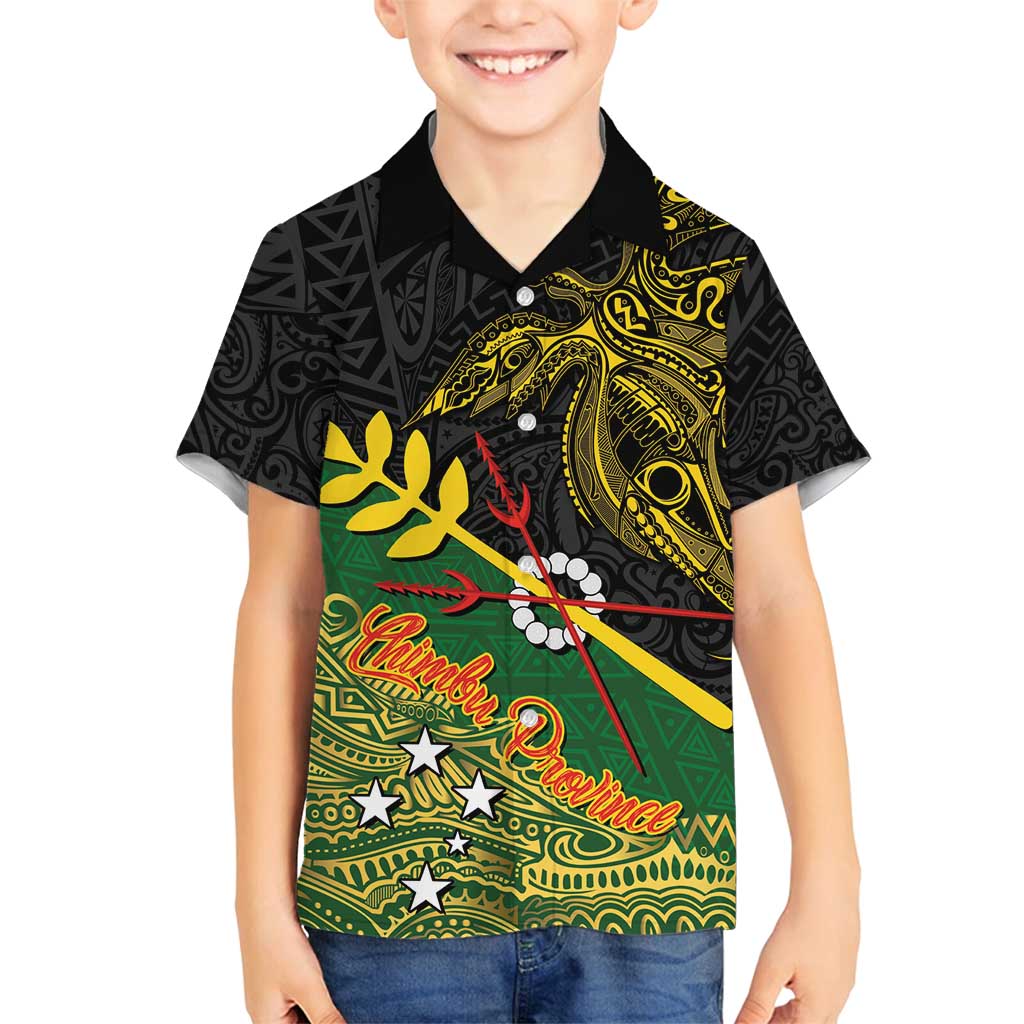 Personalized Chimpu Province Papua New Guinea Family Matching Puletasi and Hawaiian Shirt Bird-of-paradise Art Tattoo and Melanesian Motifs - Polynesian Pride