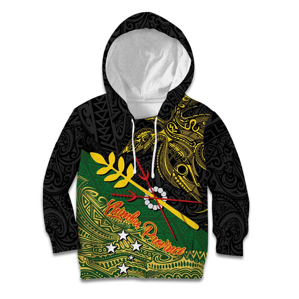 Personalized Chimpu Province Papua New Guinea Kid Hoodie Bird-of-paradise Art Tattoo and Melanesian Motifs - Polynesian Pride