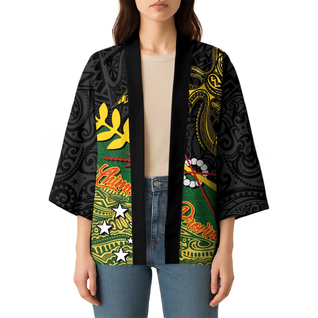 Personalized Chimpu Province Papua New Guinea Kimono Bird-of-paradise Art Tattoo and Melanesian Motifs - Polynesian Pride
