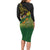 Personalized Chimpu Province Papua New Guinea Long Sleeve Bodycon Dress Bird-of-paradise Art Tattoo and Melanesian Motifs - Polynesian Pride
