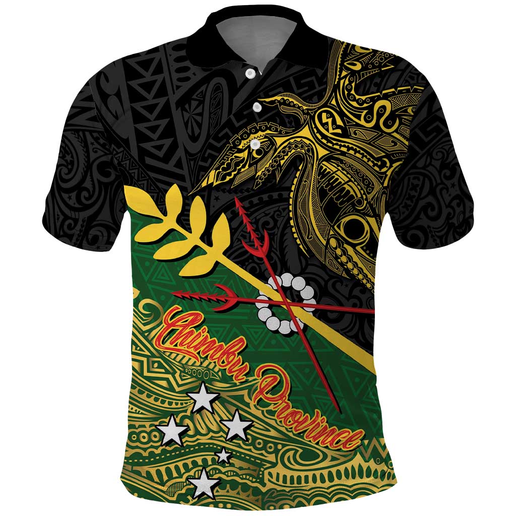 Personalized Chimpu Province Papua New Guinea Polo Shirt Bird-of-paradise Art Tattoo and Melanesian Motifs - Polynesian Pride