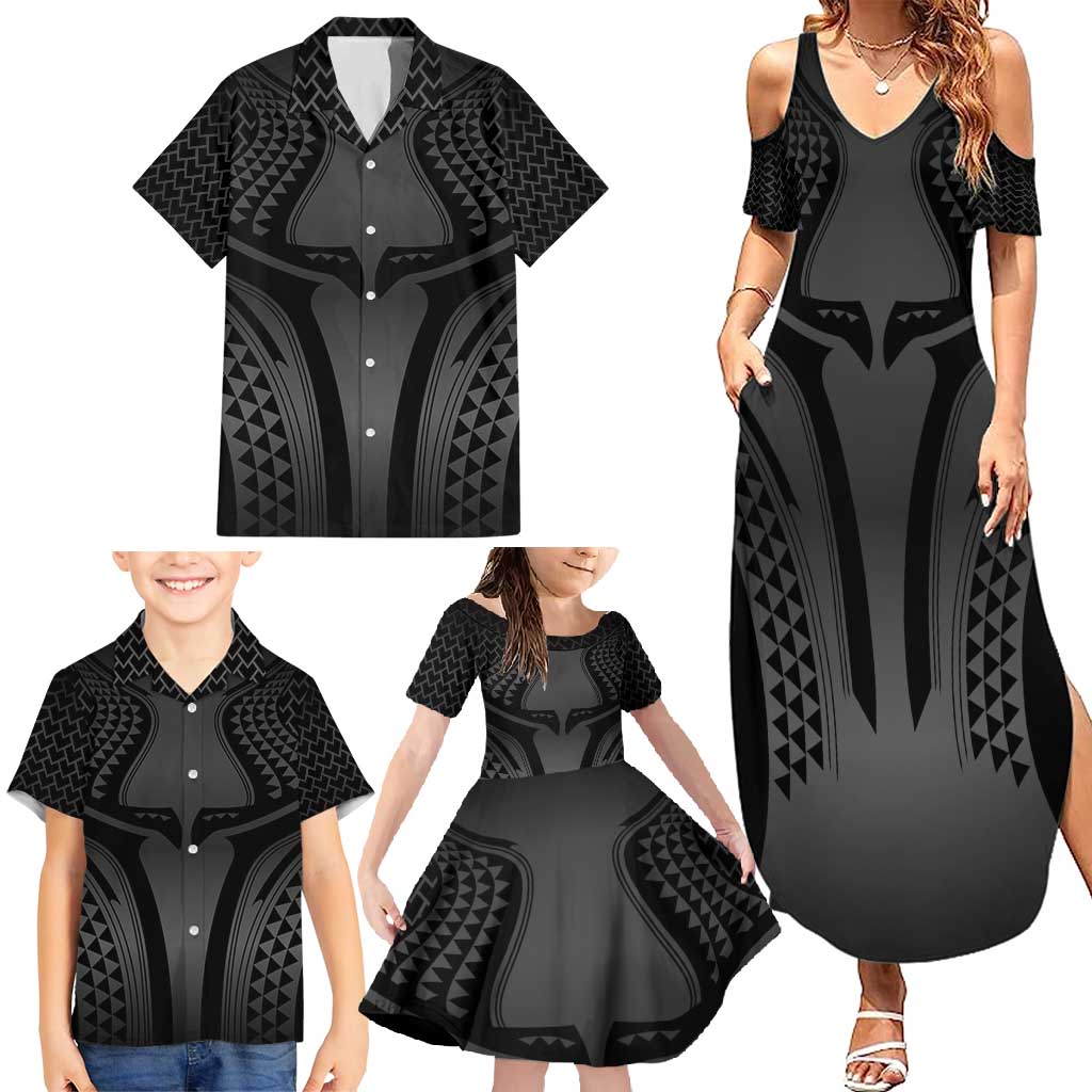 Hawaiian Kakau Art Tattoos Aquaman Style Family Matching Summer Maxi Dress and Hawaiian Shirt Special Edition - Polynesian Pride
