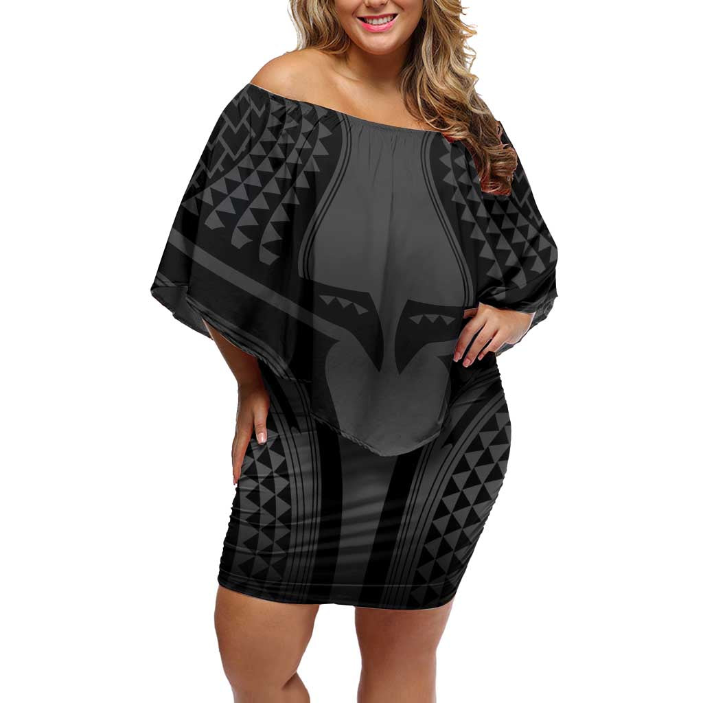 Hawaiian Kakau Art Tattoos Aquaman Style Off Shoulder Short Dress Special Edition - Polynesian Pride