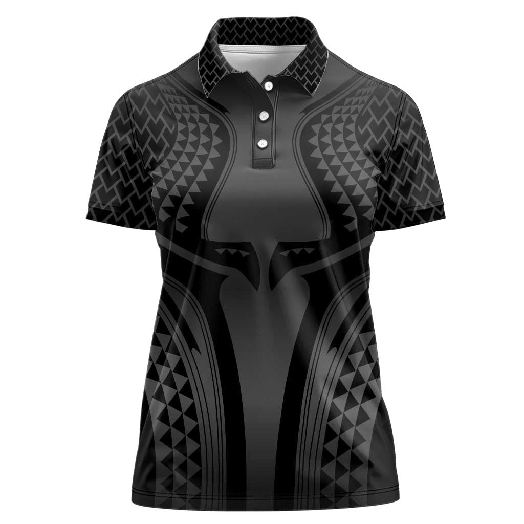 Hawaiian Kakau Art Tattoos Aquaman Style Women Polo Shirt Special Edition LT03 Female Black - Polynesian Pride