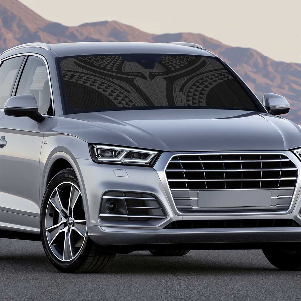 Hawaiian Kakau Art Tattoos Aquaman Style Auto Sun Shade Black Version - Polynesian Pride