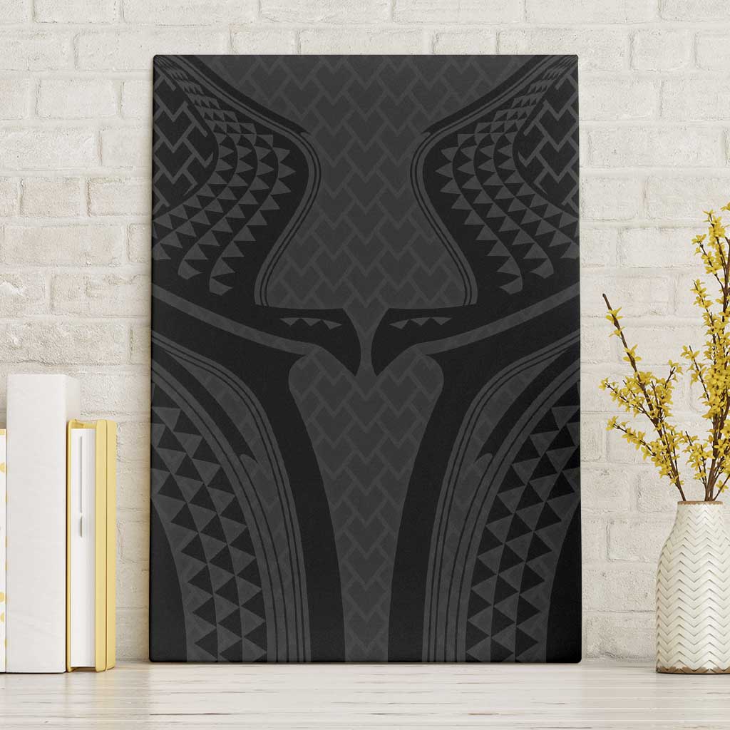 Hawaiian Kakau Art Tattoos Aquaman Style Canvas Wall Art Black Version - Polynesian Pride
