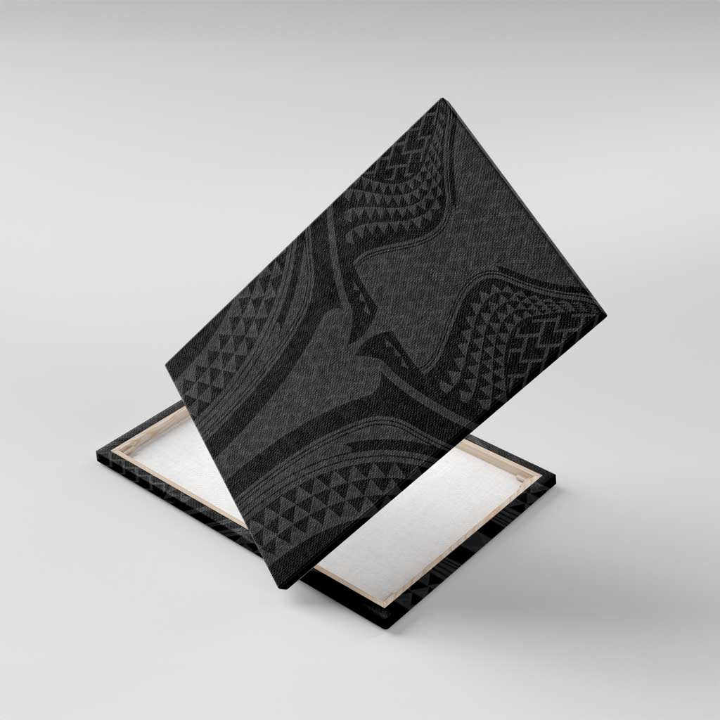 Hawaiian Kakau Art Tattoos Aquaman Style Canvas Wall Art Black Version - Polynesian Pride