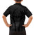 Hawaiian Kakau Art Tattoos Aquaman Style Family Matching Off The Shoulder Long Sleeve Dress and Hawaiian Shirt Black Version - Polynesian Pride