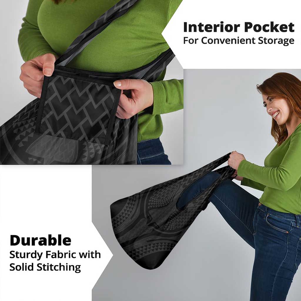 Hawaiian Kakau Art Tattoos Aquaman Style Grocery Bag Black Version - Polynesian Pride