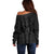 Hawaiian Kakau Art Tattoos Aquaman Style Off Shoulder Sweater Black Version - Polynesian Pride