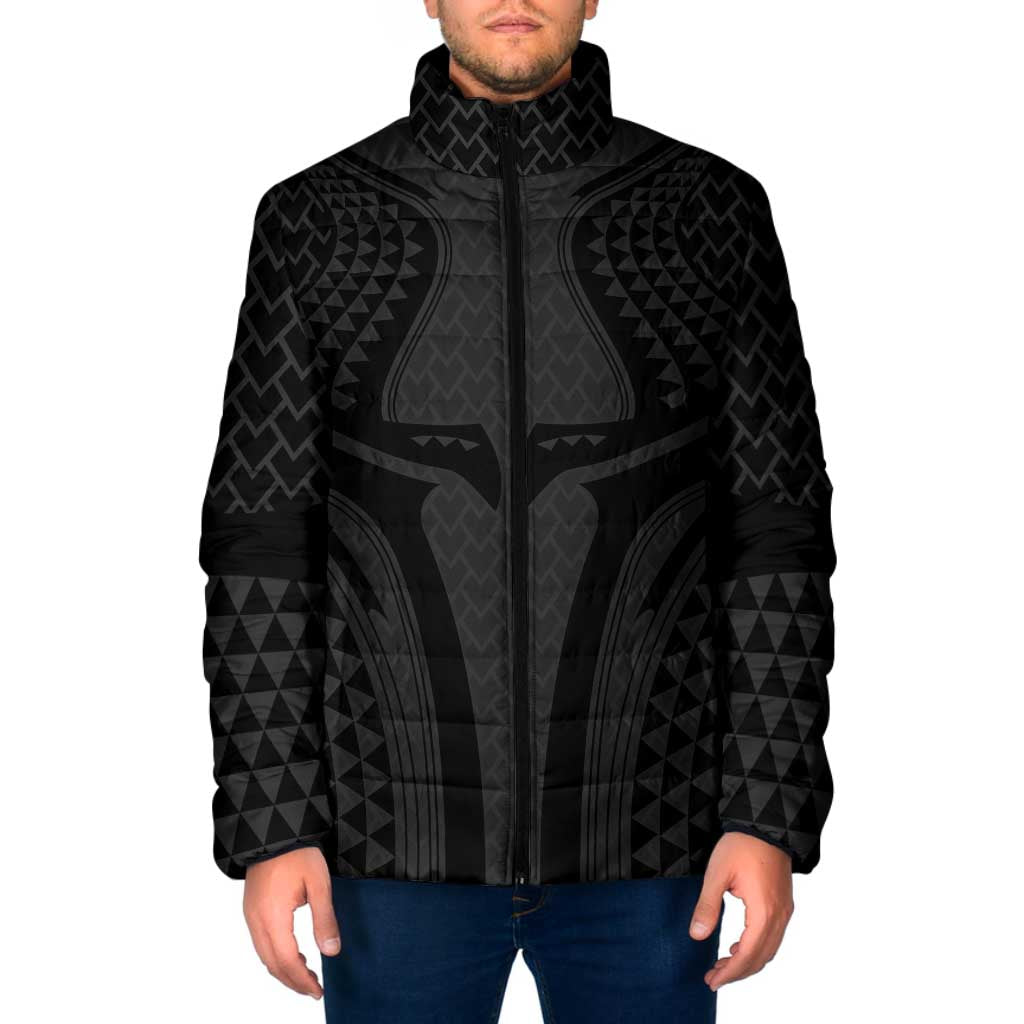 Hawaiian Kakau Art Tattoos Aquaman Style Padded Jacket Black Version - Polynesian Pride