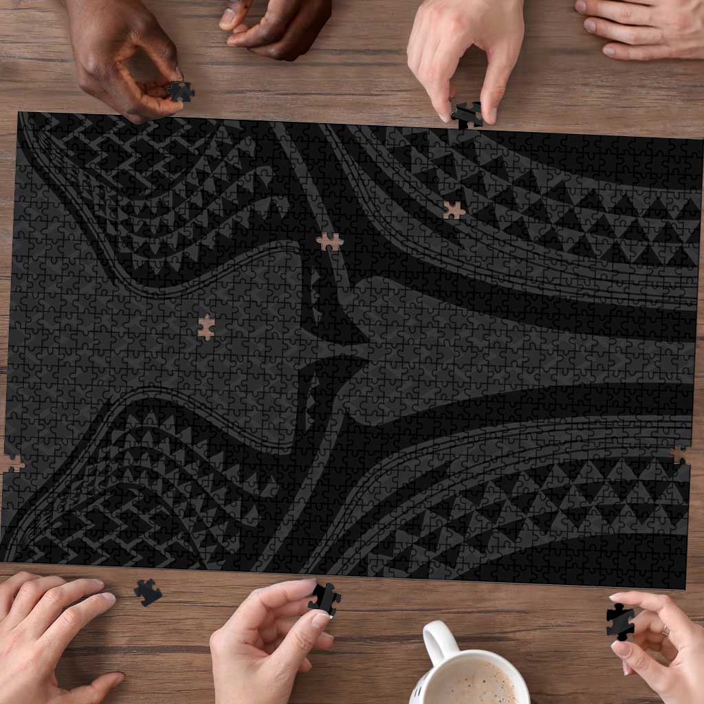 Hawaiian Kakau Art Tattoos Aquaman Style Puzzle Black Version - Polynesian Pride