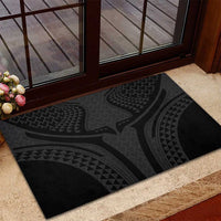 Hawaiian Kakau Art Tattoos Aquaman Style Rubber Doormat Black Version - Polynesian Pride