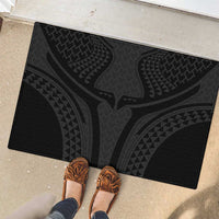 Hawaiian Kakau Art Tattoos Aquaman Style Rubber Doormat Black Version - Polynesian Pride