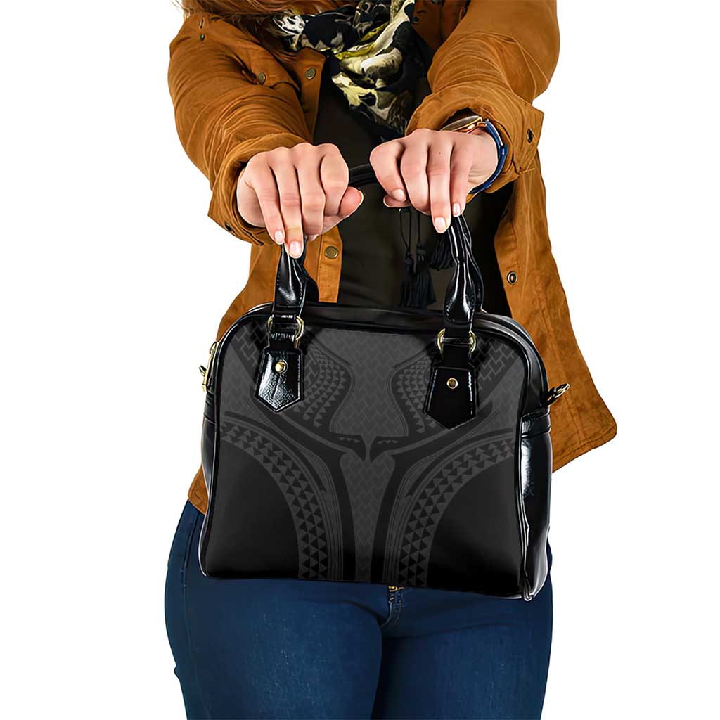 Hawaiian Kakau Art Tattoos Aquaman Style Shoulder Handbag Black Version - Polynesian Pride