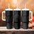 Hawaiian Kakau Art Tattoos Aquaman Style Tumbler With Handle Black Version - Polynesian Pride