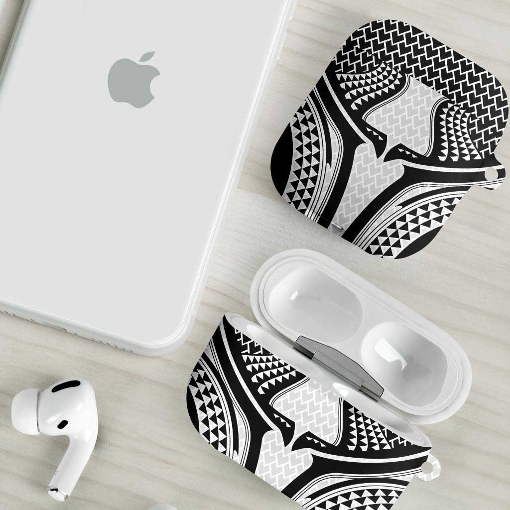 Hawaiian Kakau Art Tattoos Aquaman Style AirPods Case White Version - Polynesian Pride
