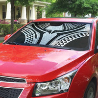 Hawaiian Kakau Art Tattoos Aquaman Style Auto Sun Shade White Version - Polynesian Pride