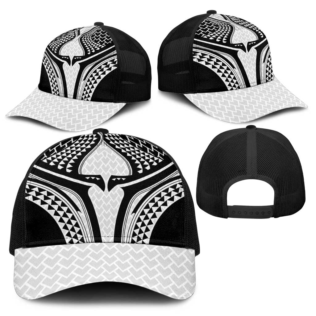 Hawaiian Kakau Art Tattoos Aquaman Style Baseball Net Cap White Version - Polynesian Pride