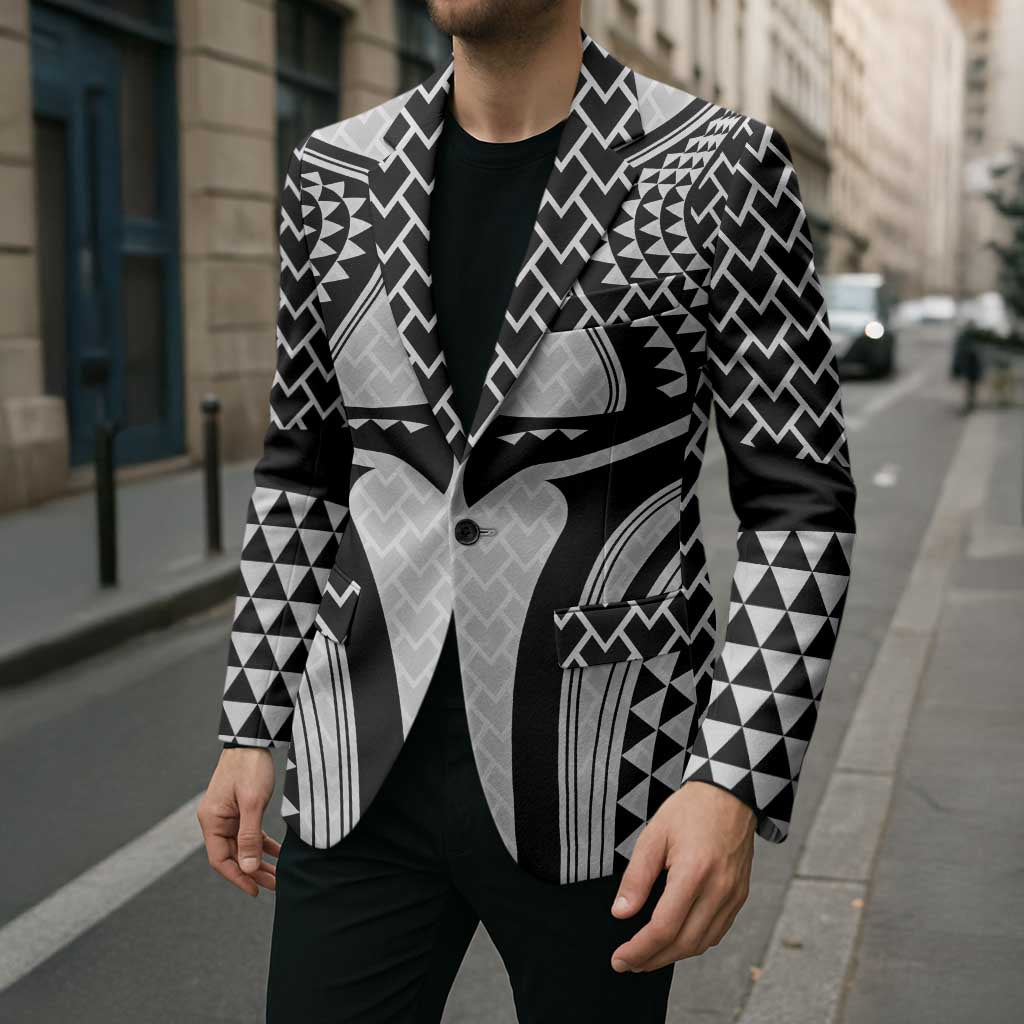 Hawaiian Kakau Art Tattoos Aquaman Style Blazer White Version - Polynesian Pride