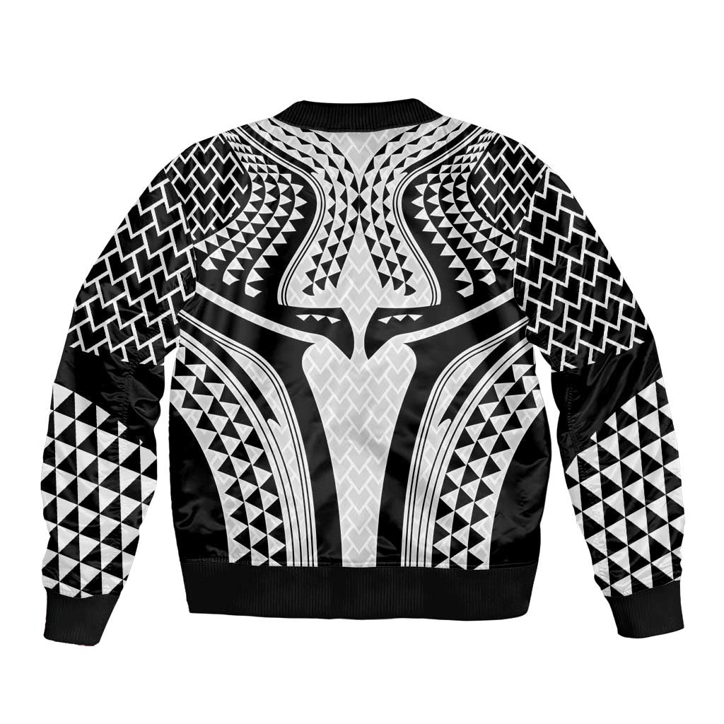 Hawaiian Kakau Art Tattoos Aquaman Style Bomber Jacket White Version - Polynesian Pride