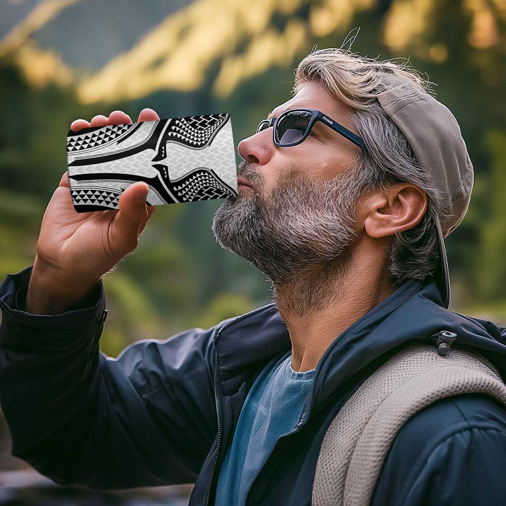 Hawaiian Kakau Art Tattoos Aquaman Style 4 in 1 Can Cooler Tumbler White Version - Polynesian Pride