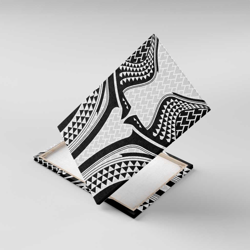 Hawaiian Kakau Art Tattoos Aquaman Style Canvas Wall Art White Version - Polynesian Pride