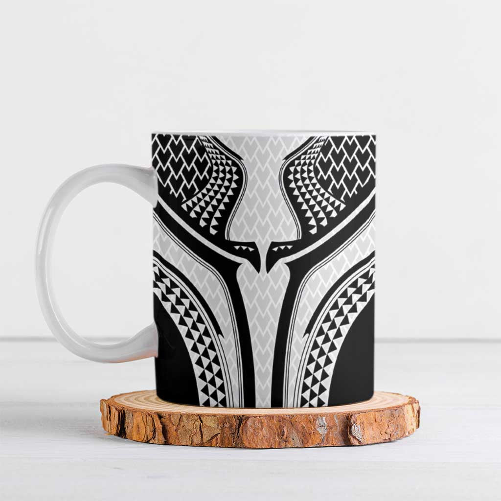 Hawaiian Kakau Art Tattoos Aquaman Style Ceramic Mug White Version - Polynesian Pride
