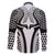 Hawaiian Kakau Art Tattoos Aquaman Style Family Matching Off The Shoulder Long Sleeve Dress and Hawaiian Shirt White Version - Polynesian Pride