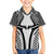 Hawaiian Kakau Art Tattoos Aquaman Style Family Matching Off Shoulder Short Dress and Hawaiian Shirt White Version - Polynesian Pride